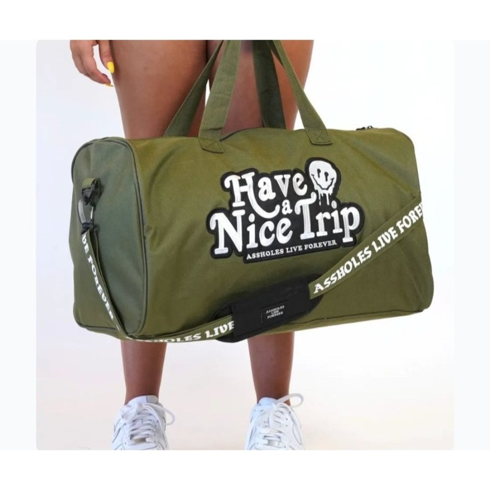 ALF Have a Nice Trip Olive Green Duffle Bag NEW - Picture 4 of 4